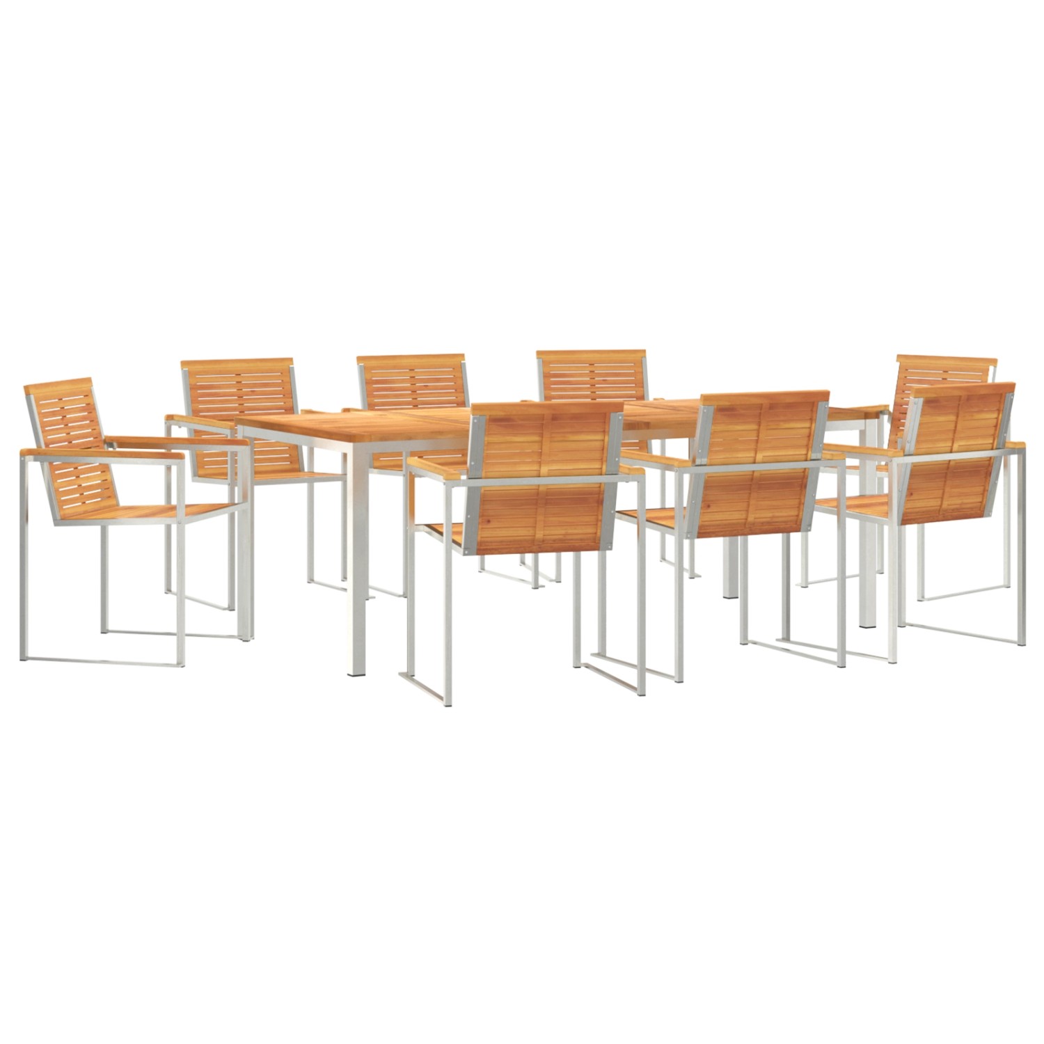 vidaXL 9-Teilige Garten-Essgruppe aus Massivem Akazienholz 3334812 günstig online kaufen
