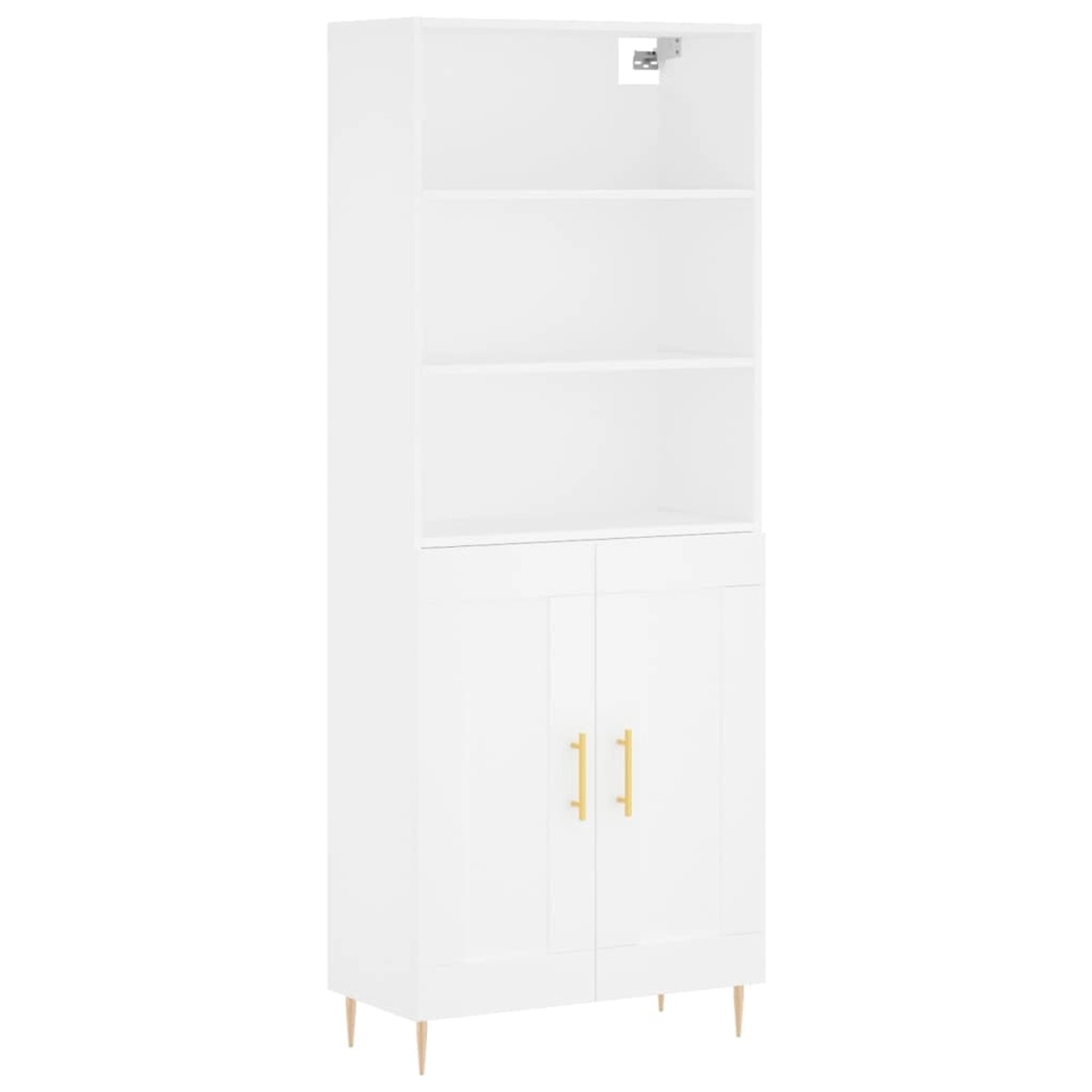 vidaXL Highboard Weiß 69,5x34x180 cm Holzwerkstoff 3189941 günstig online kaufen