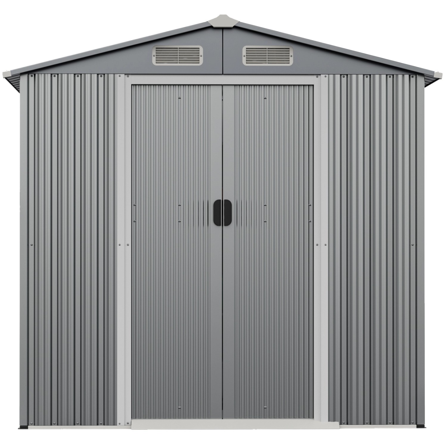 Costway Gartenhaus Metall Geräteschuppen 182 x 129 x 196 cm Grau günstig online kaufen