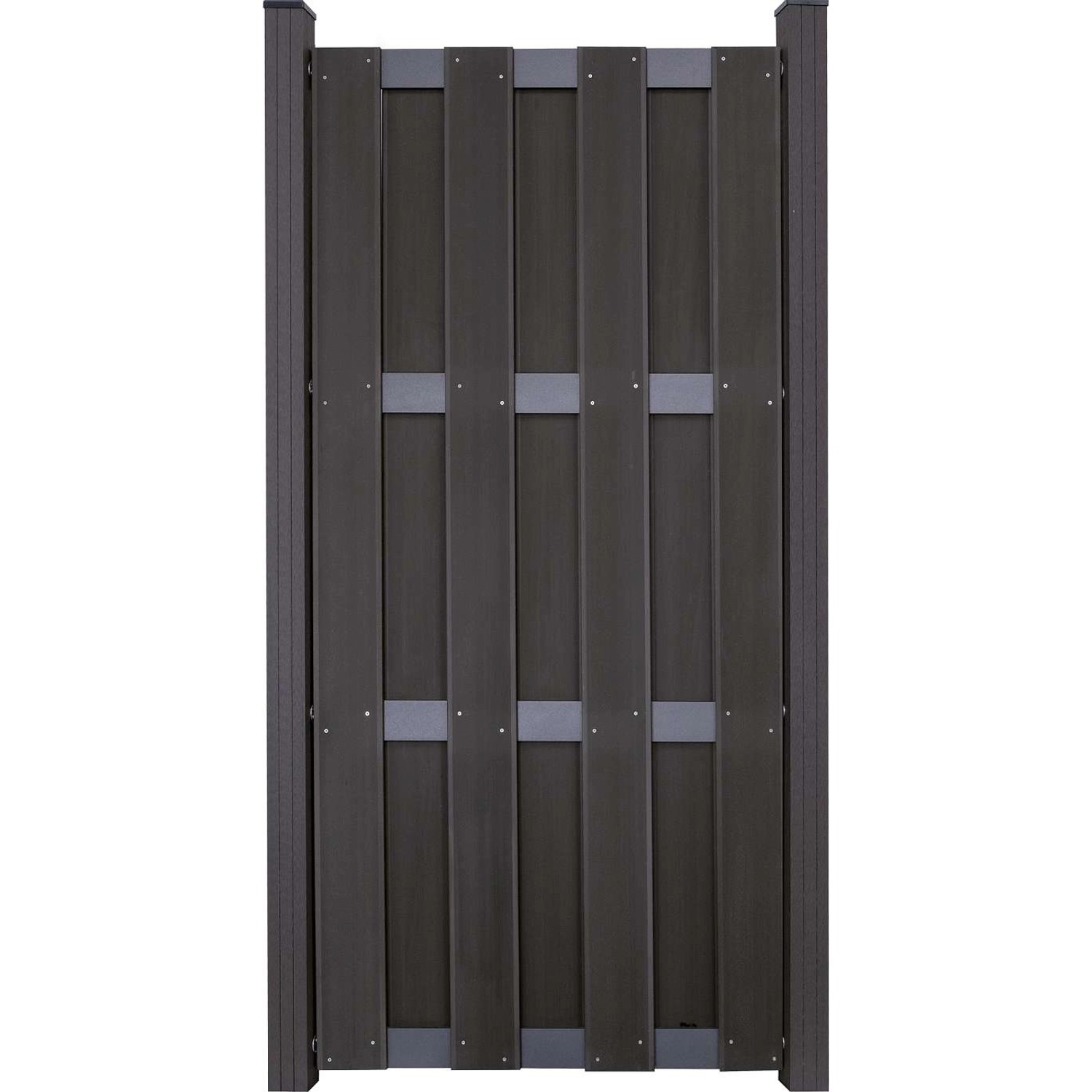 GroJa Fertigzaun hochkant 84,3 cm x 180 cm Anthrazit mit Querriegeln DB703