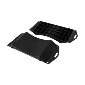 Relaxdays Reifenschoner 2er Set Kunststoff Schwarz Gegen Standplatten 4 cm x 20 cm x 44 cm 0,5 kg
