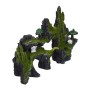 Relaxdays Aquarium Deko Felsen Polyresin Grau Grün 17 cm x 23,5 cm x 8,5 cm 450 g