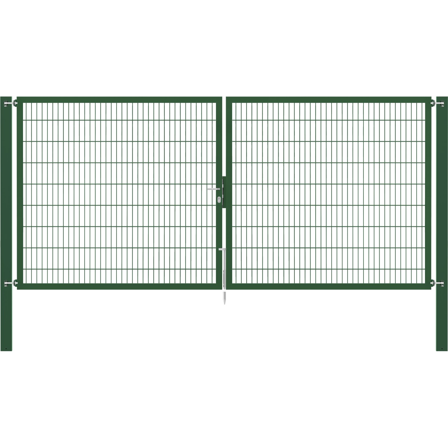 Doppeltor Flexo Plus 400 cm x 180 cm Pfosten 100 cm x 100 cm Grün