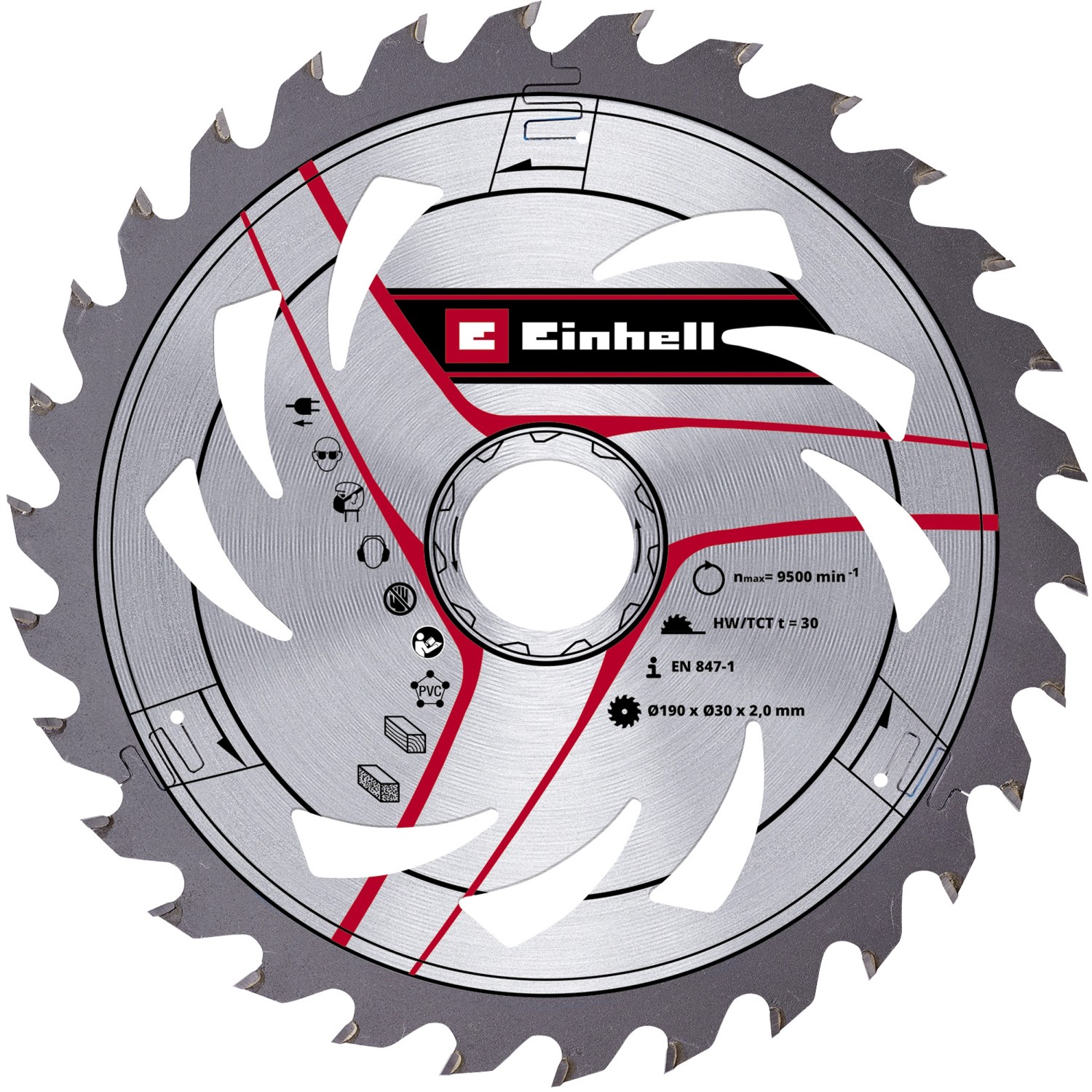 Einhell Accessory Sägeblatt für Handkreissägen HM 190 mm x 30 mm Z30