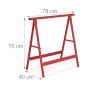Relaxdays Klappbock 2er Set Stahl Rot Kratzfest 75 cm x 78 cm x 40 cm 2,5 kg_4