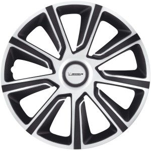 Michelin Louise Radzierblende, 15 Zoll, silber/schwarz. Radblende aus ABS-Kunststoff im Felgen-Design.