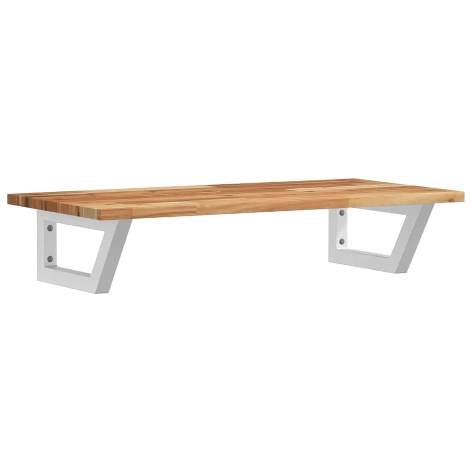 vidaXL Waschbeckenregal Wandmontage Stahl und Akazienholz 3302718