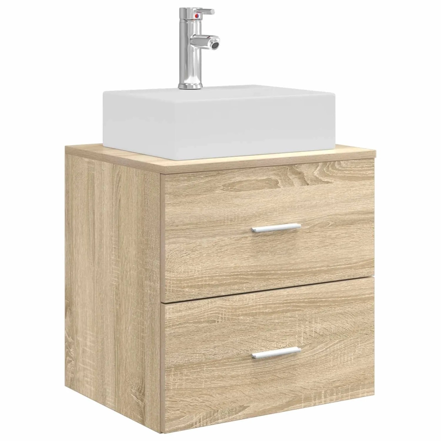 vidaXL Wandmontierte Waschtisch Sonoma-Eiche 49,5 x 41 x 62,5 cm 890280