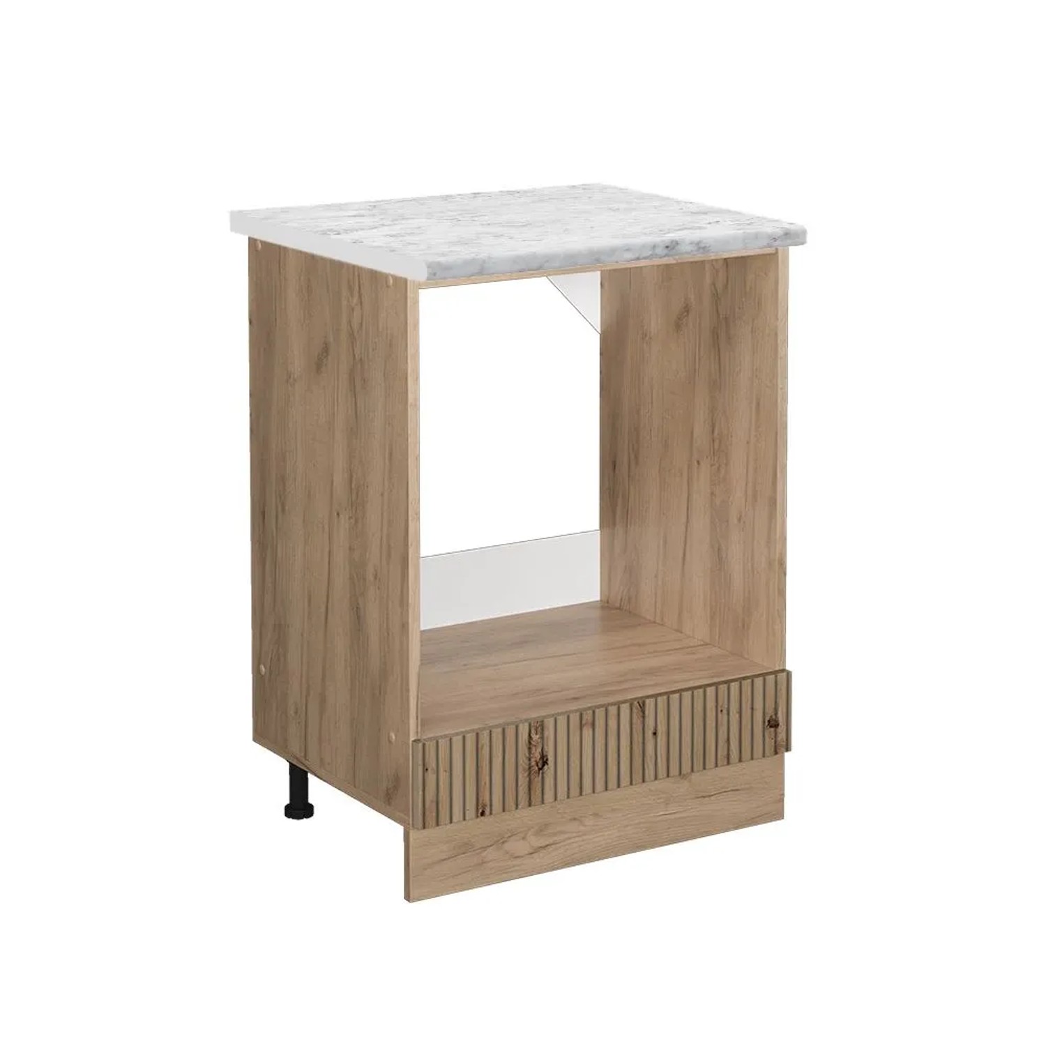 Vicco Herdumbauschrank R-Line Artisan-Eiche Goldkraft Eiche 60 cm AP Marmor