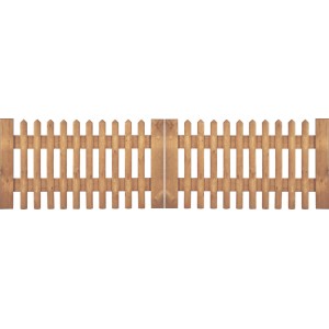 T&J Doppeltor für Senkrechtzaun, 300x100 cm, druckimprägniert, ohne Beschlag/Pfosten.