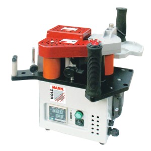 Holzmann Kantenanleimmaschine KAM55V 230V mit Zubehör für präzise Kantenbearbeitung.