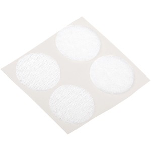 Fix-o-moll Klettpunkte, 4er Set, selbstklebend, weiß, 35mm Durchmesser.