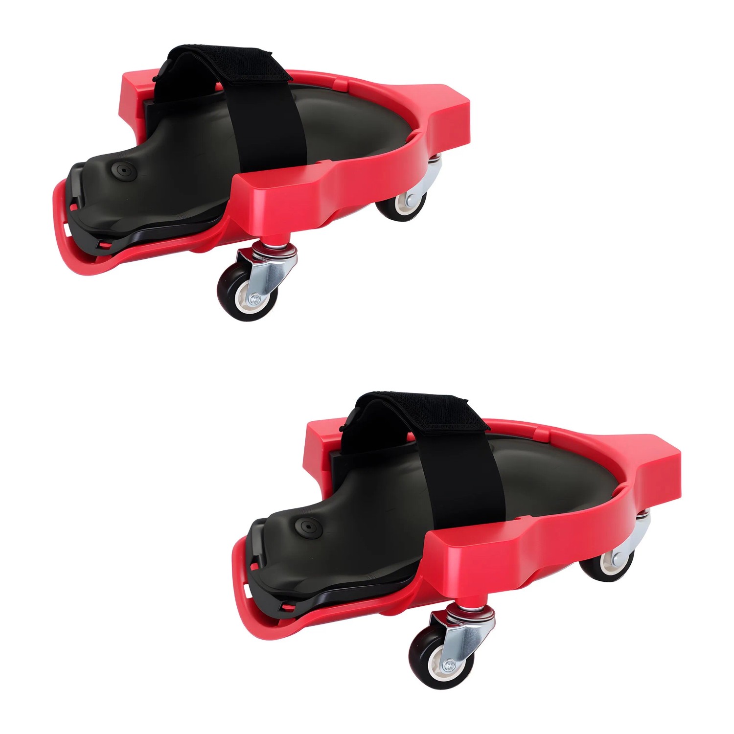 Relaxdays Knieschoner auf Rollen Kunststoff Rot Belastbar 50 kg 29,5 cm x 22 cm x 9 cm 1,4 kg