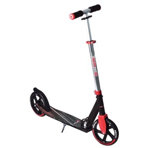 Muuwmi Aluminium Scooter, rot, mit höhenverstellbarem Lenker und XL-Deck. Tretroller für Sport & Freizeit.