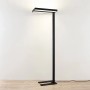 Schwarze LED Bürostehleuchte Arcchio Logan mit Bewegungsmelder, Aluminium, dimmbar.