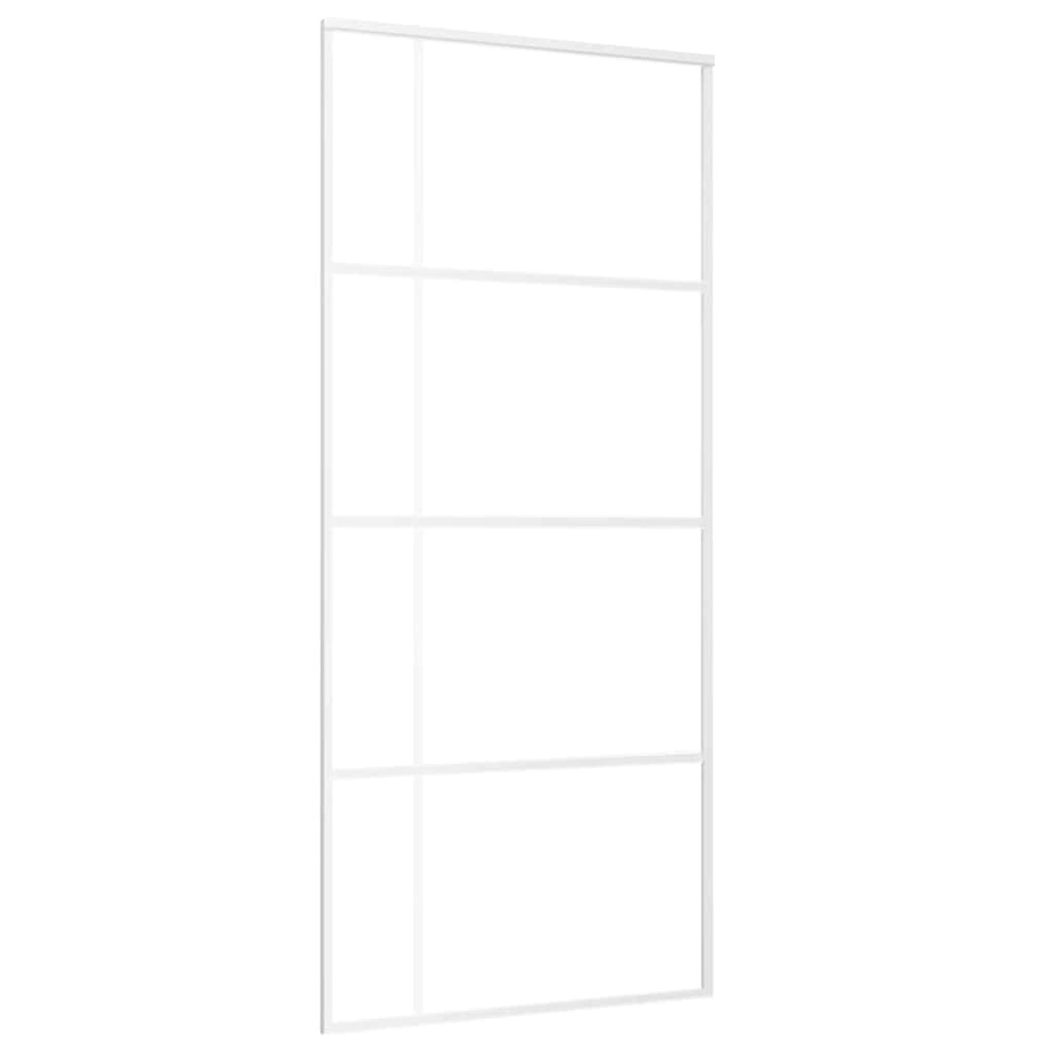 vidaXL Schiebetür ESG-Mattglas und Aluminium 90x205 cm Weiß 151685 günstig online kaufen