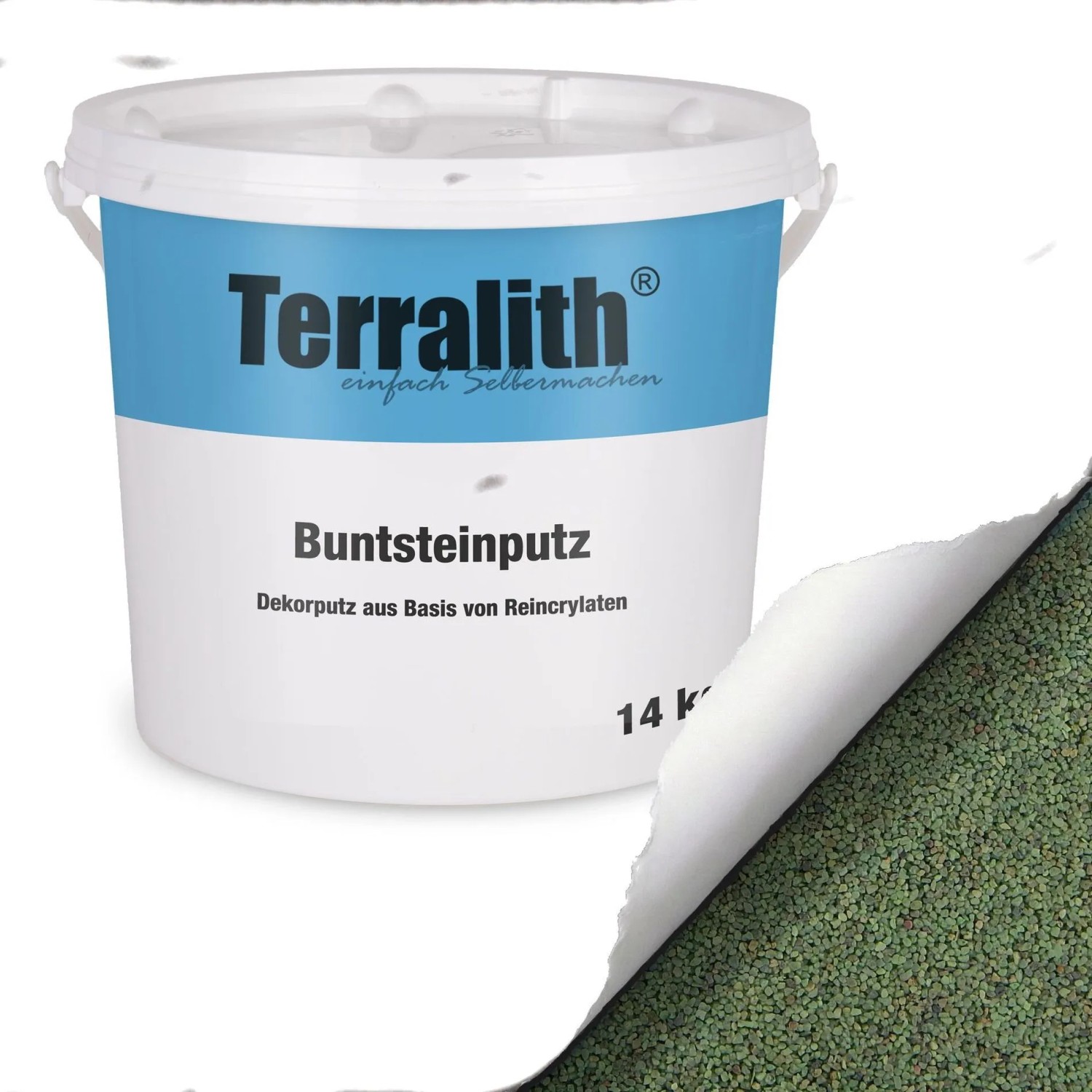 Terralith Buntsteinputz Mosaikputz 2mm 14 kg BSP21 Grün