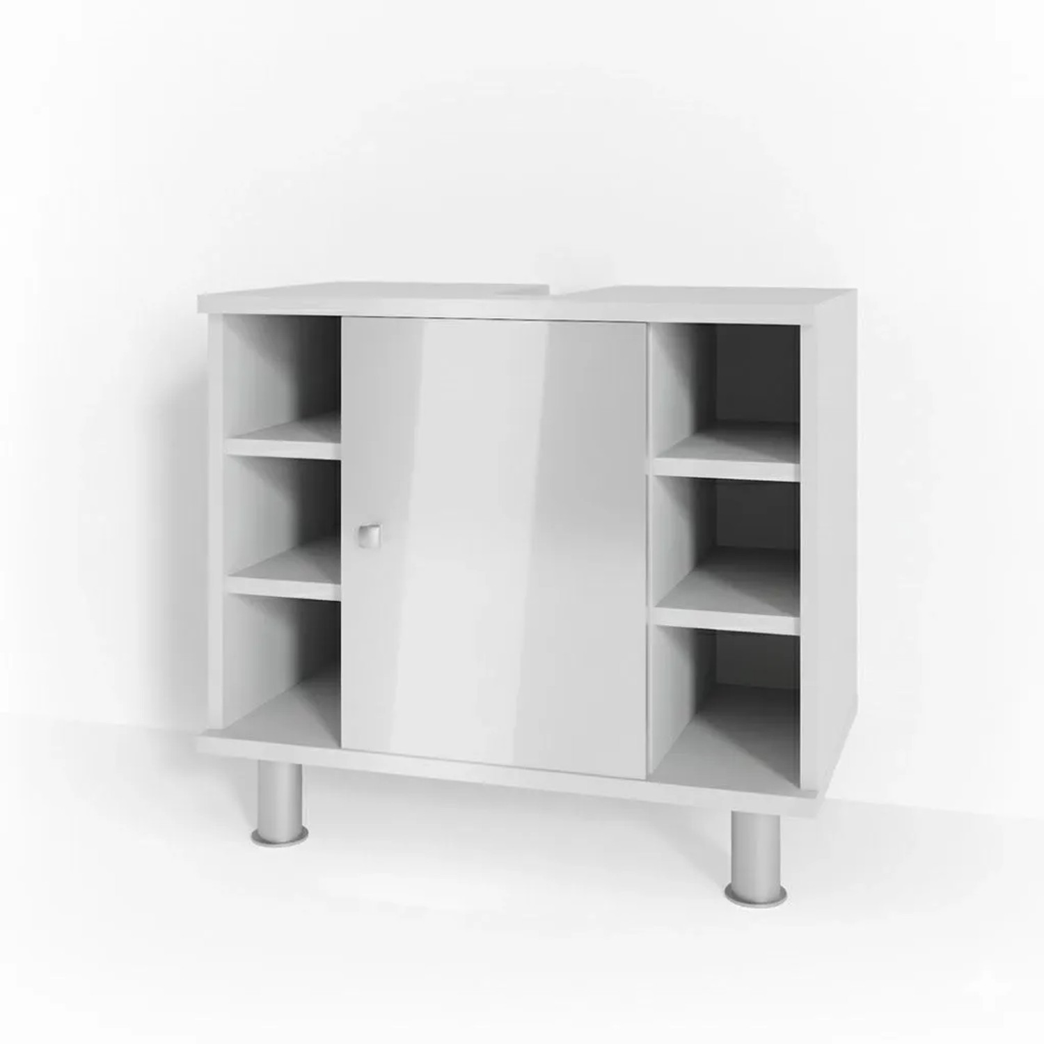 Vicco Waschbeckenunterschrank Fynn Weiß Hochglanz 60 x 54