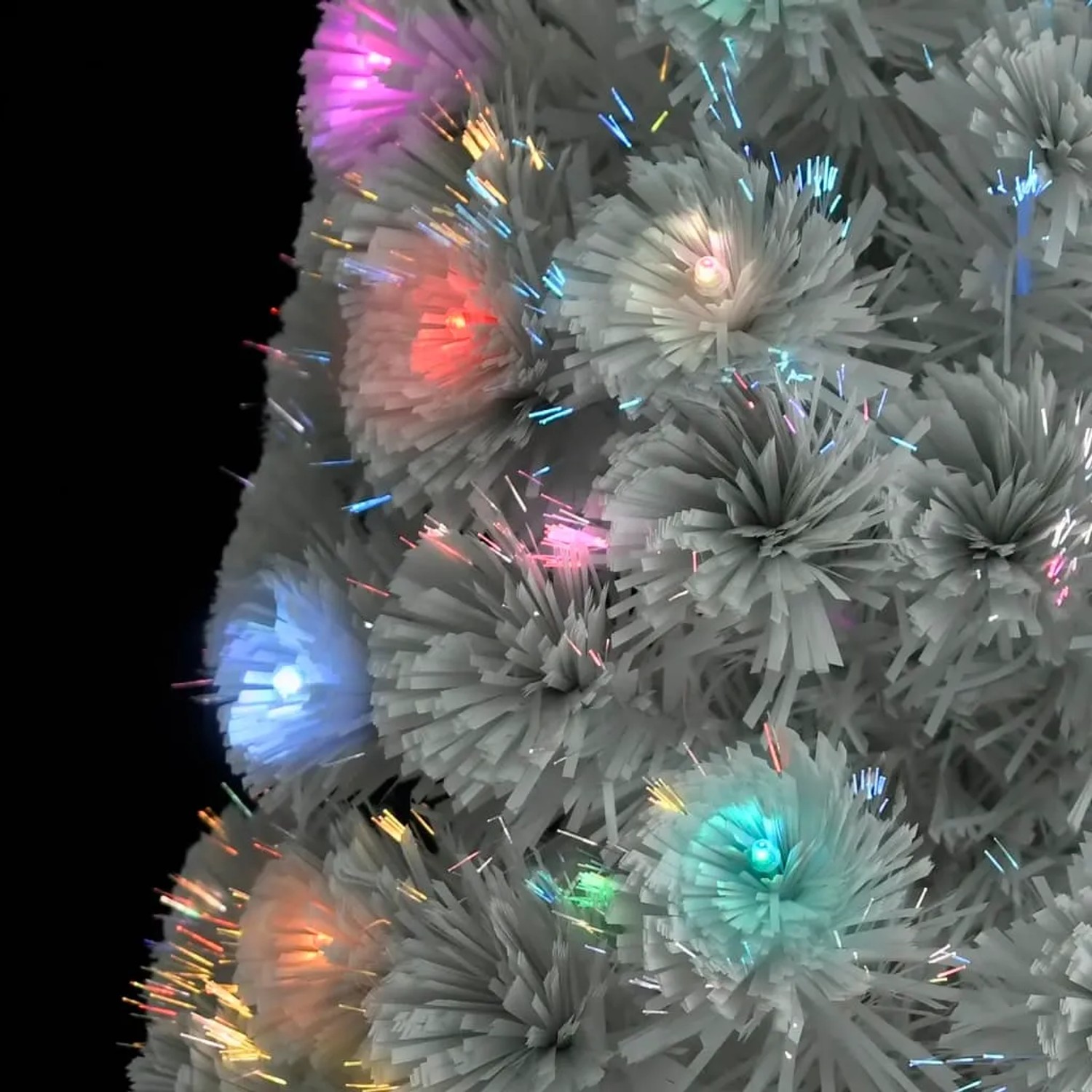 vidaXL Knstlicher Weihnachtsbaum LED Glasfaser 210 cm Wei kaufen bei OBI