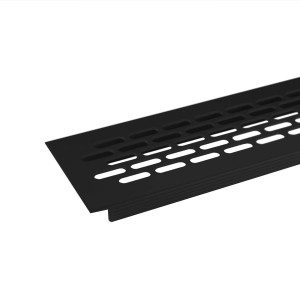 SOTECH Lüftungsgitter Lochblech 484 x 60 mm Schwarz
