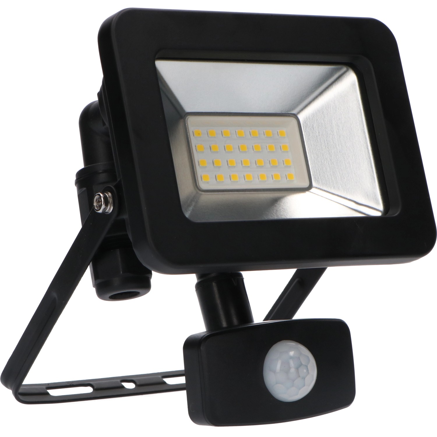 LED-Strahler 4000 K IP44 Sensor Sanan LED 20 W 2200 lm Schwarz