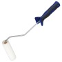 LUX Schaum-Roller, 10 cm, mit blau-schwarzem Softgriff für Lackierarbeiten.