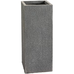 Anthrazitfarbener Pflanztopf/Pflanzsäule, 20x20x50,5 cm, Fibreclay, für Blumen und Sträucher.