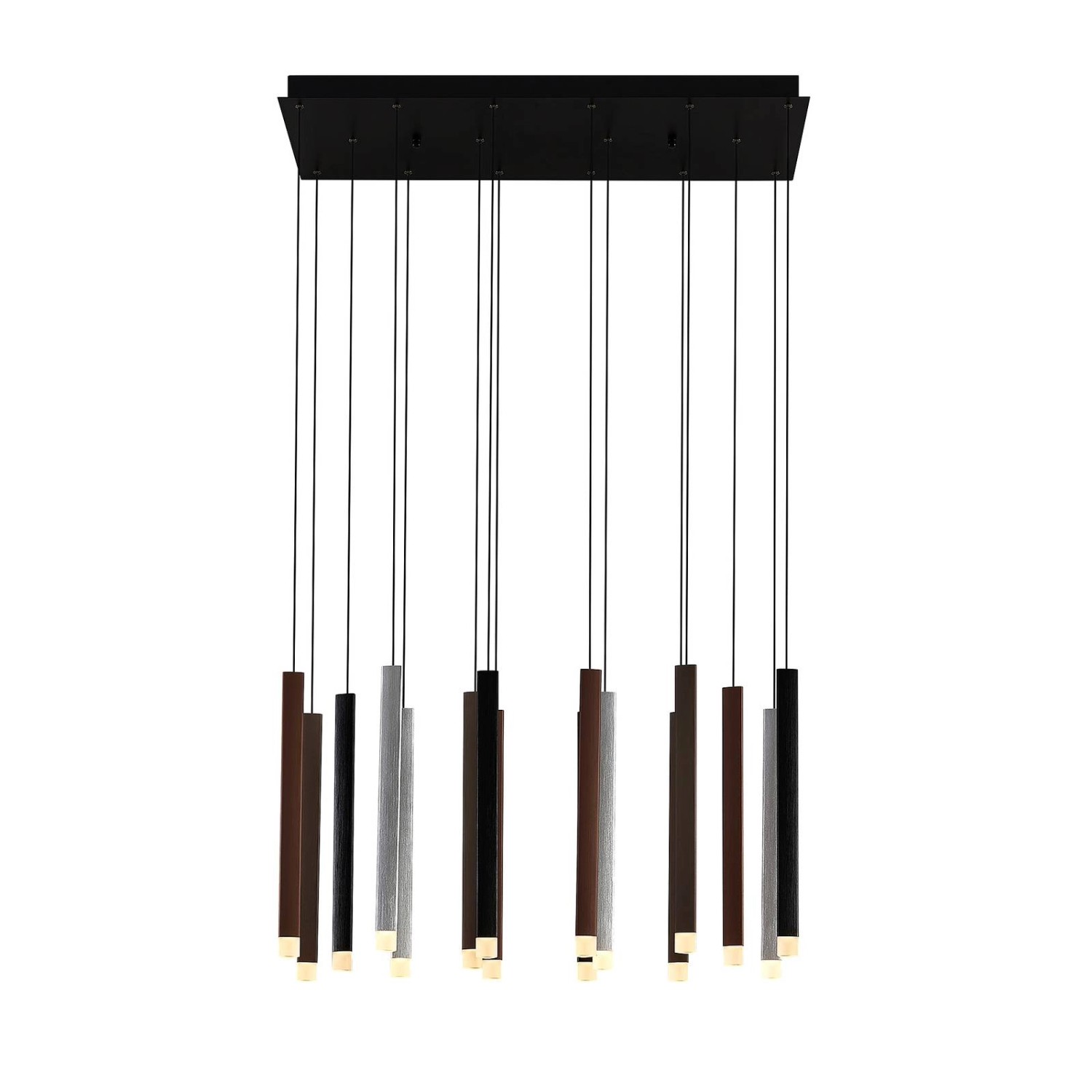 Lucande LED Stoika 9918003 Dimmbar Modern in Schwarz aus Metall 16-flammig günstig online kaufen