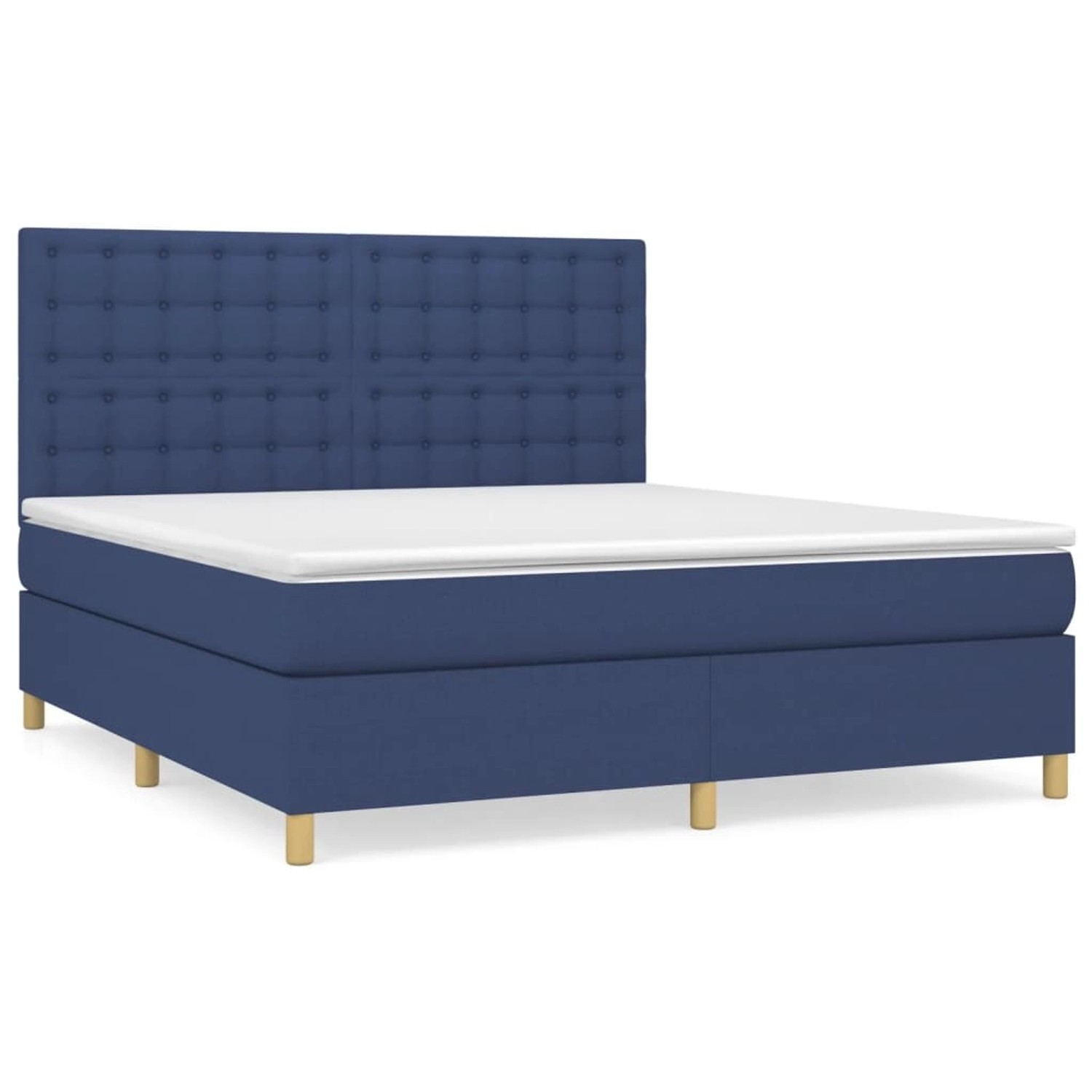 vidaXL Boxspringbett mit Matratze Blau 180x200 cm Stoff1397444 günstig online kaufen