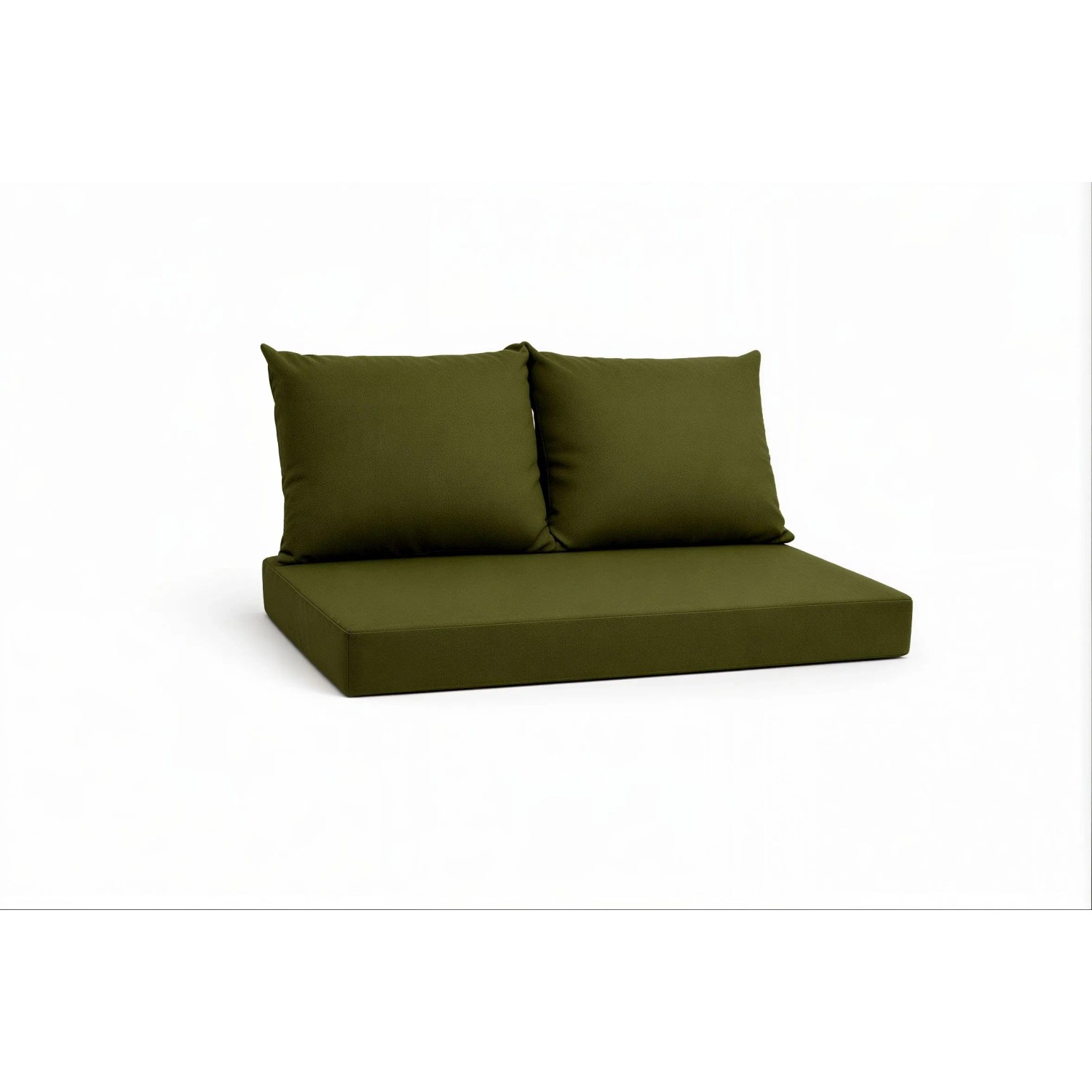 Setgarden Triple Outdoor Palettenkissen Set 120x40x10cm Sitzkissen + Rückenkissen 2x60x50cm 1tlg Grün