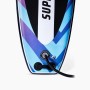 Suprfit SUP Board Optical: Aufblasbares Stand-Up-Paddling Board mit blau-lila Design. Ventil mit angeschlossener Pumpe.