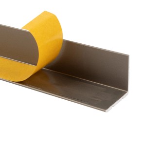 KARAT Winkelprofil, Edelstahl matt, selbstklebend, 2,45x2x100cm. Ideal für Kanten.
