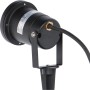 Schwarze LED's Work Außenleuchte mit Erdspieß und Kabel. Gartenstrahler für flexible Beleuchtung.
