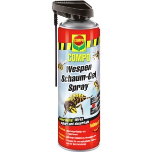 Compo Wespen Schaum-Gel Spray 500ml zur Bekämpfung von Wespennestern an schwer zugänglichen Stellen.