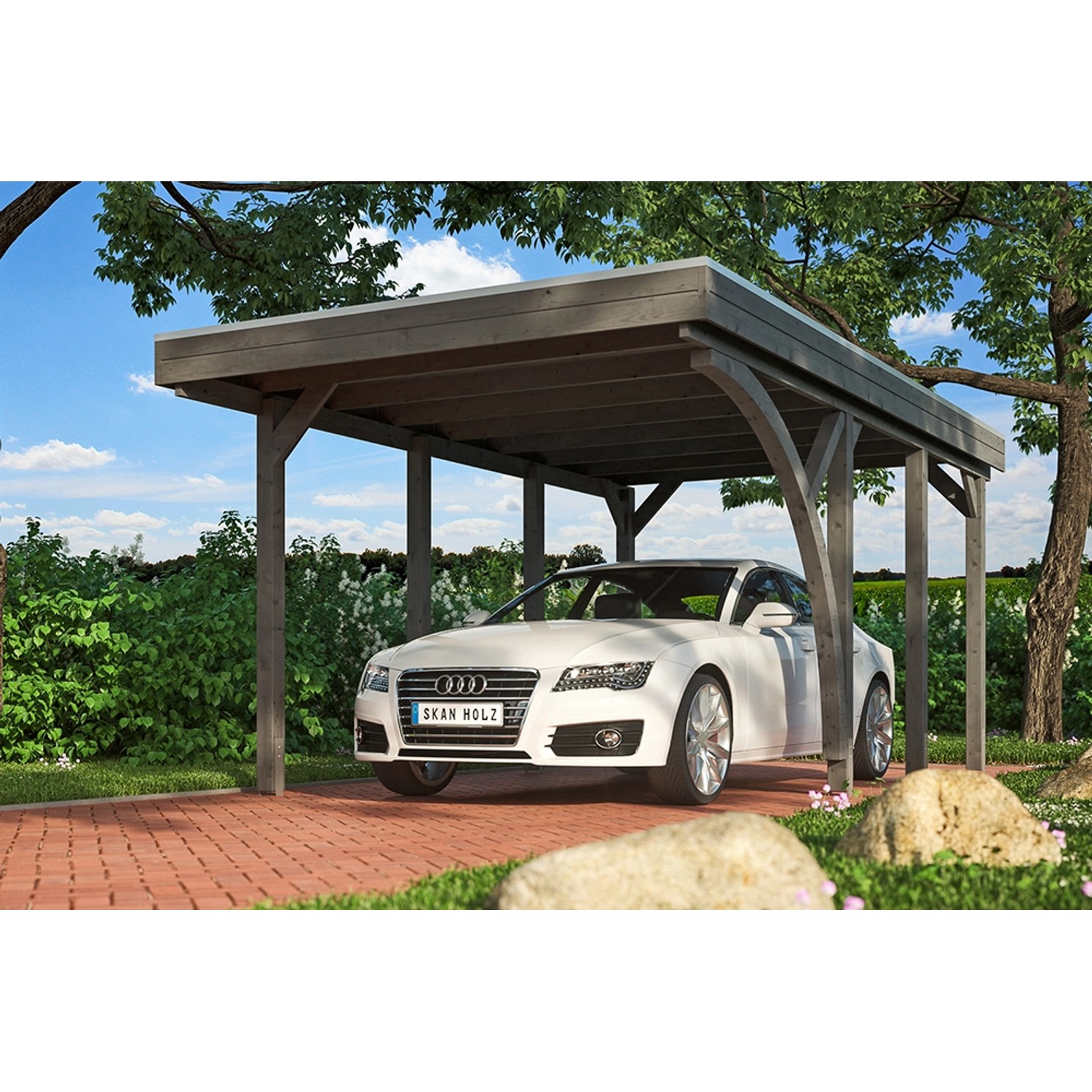 Friesland Carport Set 5 Schiefergrau 314 x 555 cm günstig online kaufen