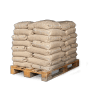 Palette mit 40 Säcken Galamio Quarzsand (0,3-0,8 mm, je 25 kg) für Gartenbau und mehr.