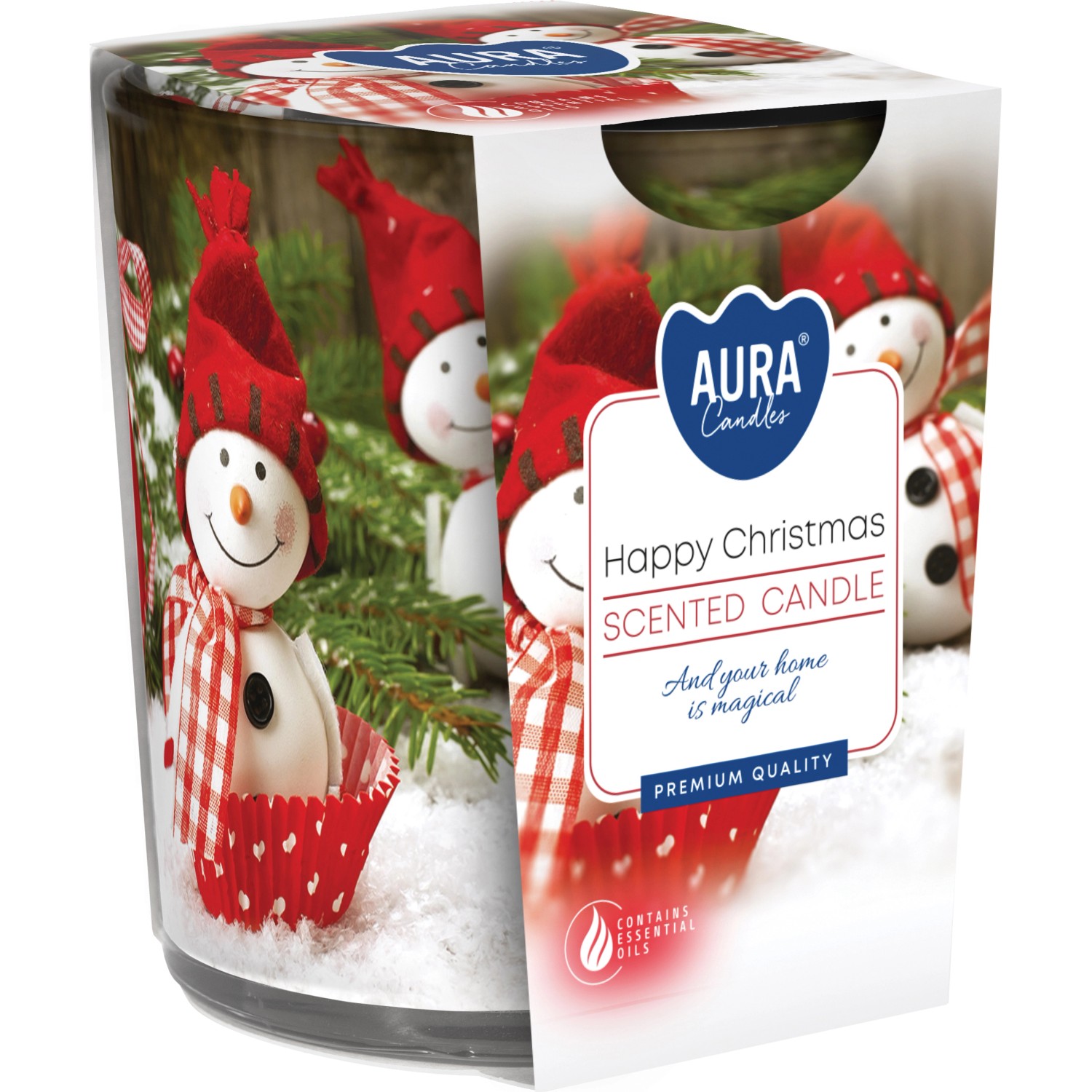 Duftkerze im Glas Happy Christmas Ø 7,2 cm x 7,8 cm günstig online kaufen