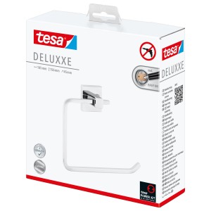 Tesa Deluxxe Handtuchring Chrom, zur Wandmontage ohne Bohren.