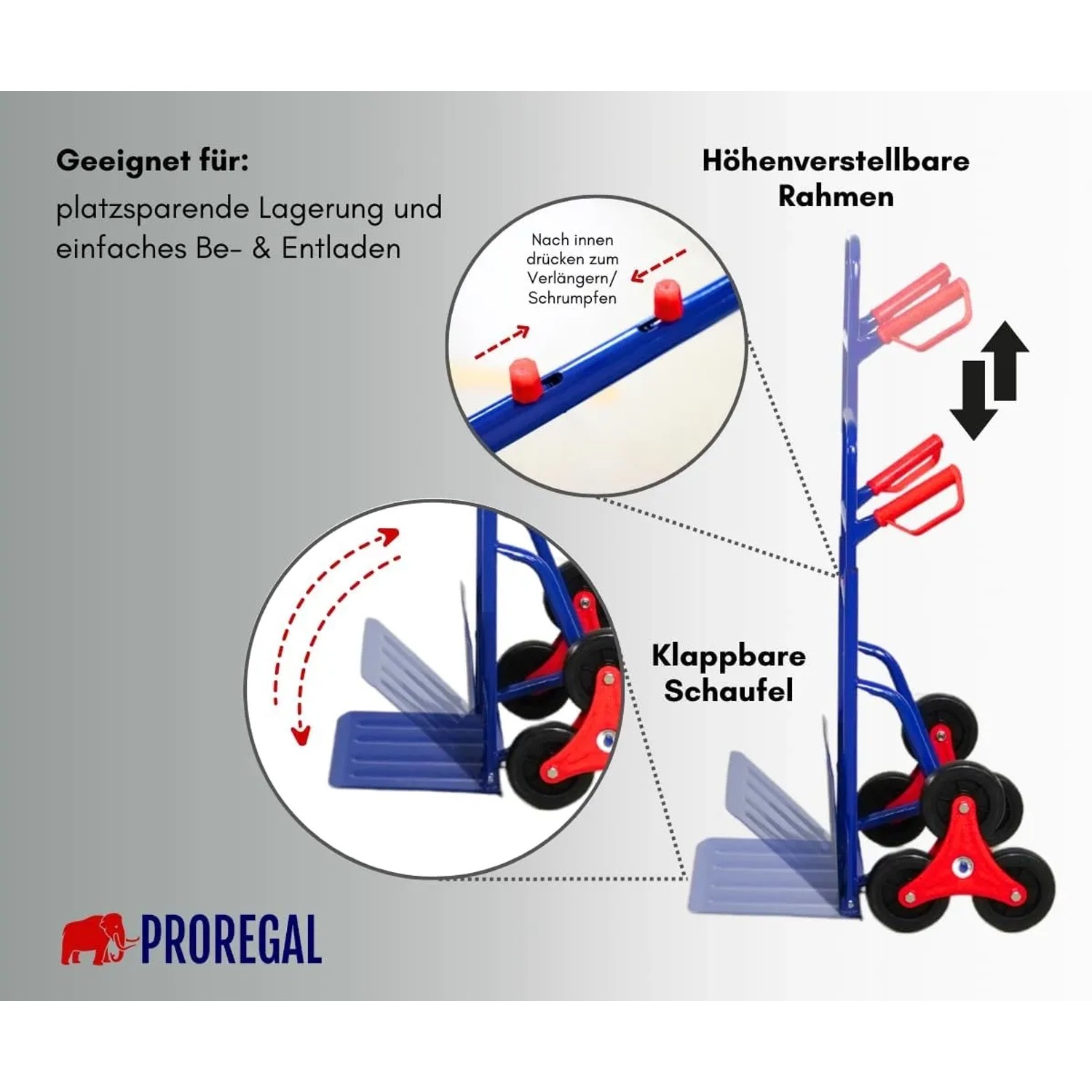 PROREGAL Transportroller 2er-Set – 200 Kg Traglast, 11,5x30x60 Cm, Siebdruckplatte, Mit 360°-Lenkrollen & Griff
