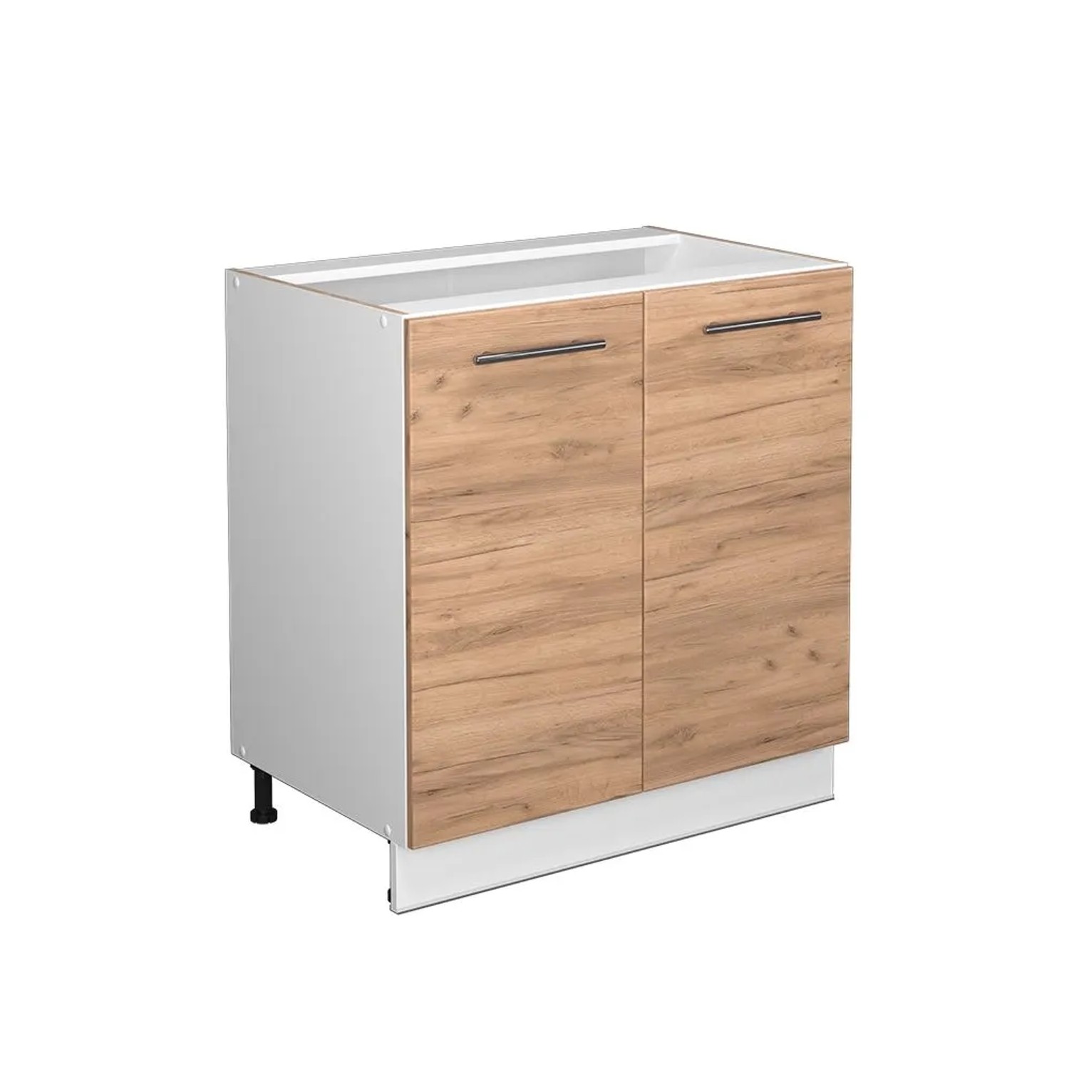 Vicco Küchenunterschrank Fame-Line Goldkraft Eiche/Weiß 80 x 82 ohne Arbeitsplatte