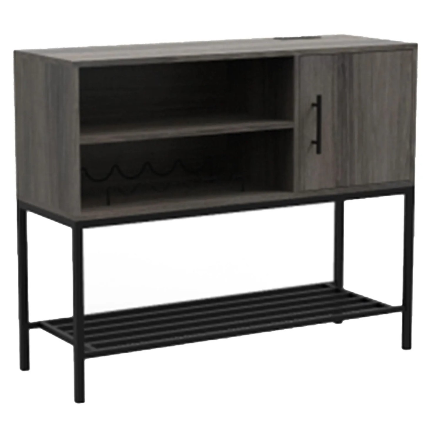 Costway Sideboard Grau 35 x 100 x 83 cm Weinregal Metallablage günstig online kaufen