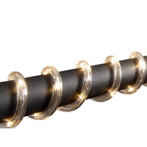 LED-Lichtschlauch, batteriebetrieben, warmweiß, 6 m, für stimmungsvolle Außen-Dekoleuchten.