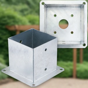 SOTECH Pfostenträger Bodenanker Zum Aufschrauben Vierkant 140 x 140 mm Feuerverzinkt