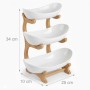 Relaxdays Obst Etagere Bambus Natur Weiß 3 Etagen 34 cm x 25 cm x 10 cm 0,8 kg_4