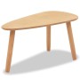 Couchtisch mit organischer MDF-Tischplatte und Kiefernholzbeinen im skandinavischen Stil. Teil eines 2-tlg. Sets.