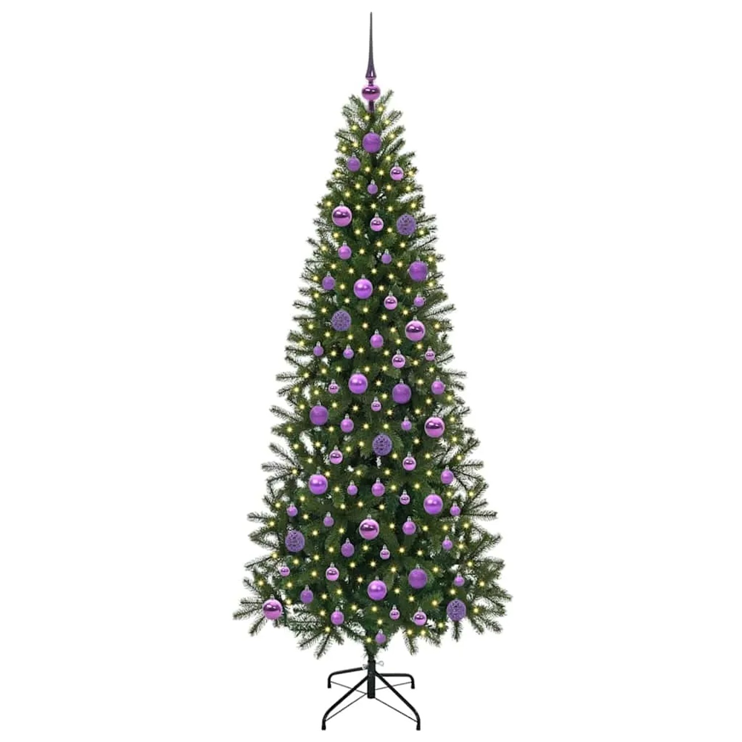 vidaXL Künstlicher Weihnachtsbaum mit 300 LEDs Grün 180 cm PE und PVC 3397360