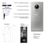 Goliath IP Video Türsprechanlage mit Kamera, 7 Zoll, weiß, Zahlencode, RFID, silber.