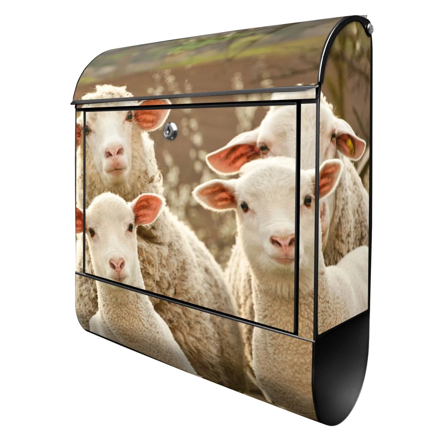 Banjado Design Briefkasten Schwarz Pulverbeschichtet 39x47x14cm 2 Schlüssel günstig online kaufen