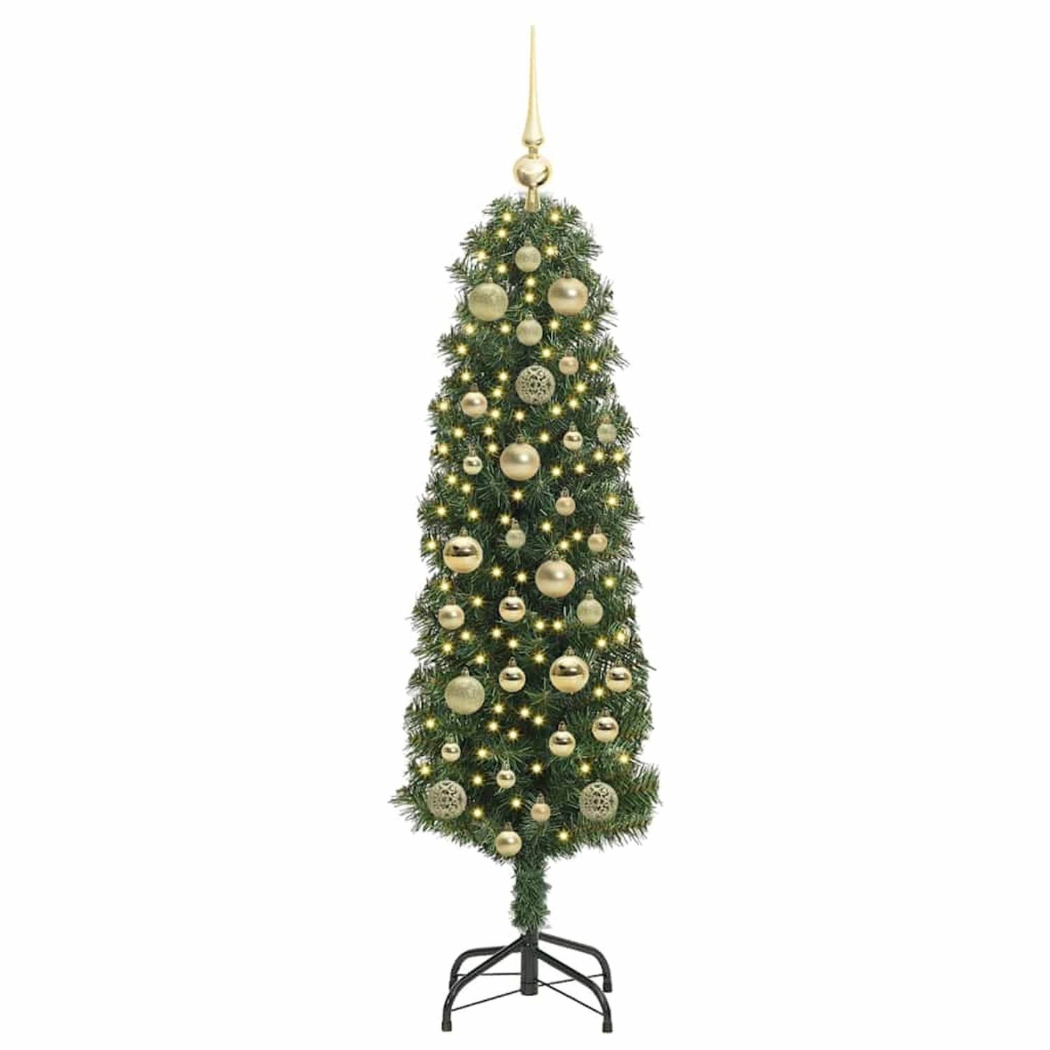 vidaXL Künstlicher Weihnachtsbaum mit 150 LEDs mit Ständer Grün 120 cm 3394925