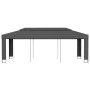 Anthrazitfarbener vidaXL Pavillon mit Doppeldach, 3x6 m, ideal für Gartenpartys und als Sonnenschutz.